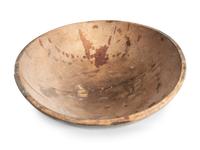 Four Stained and Carved Wood Bread Bowls