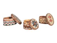 Micmac Quilled Birchbark Boxes
