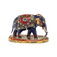 MULTIGEM AND POLYCHROME ENAMEL ELEPHANT