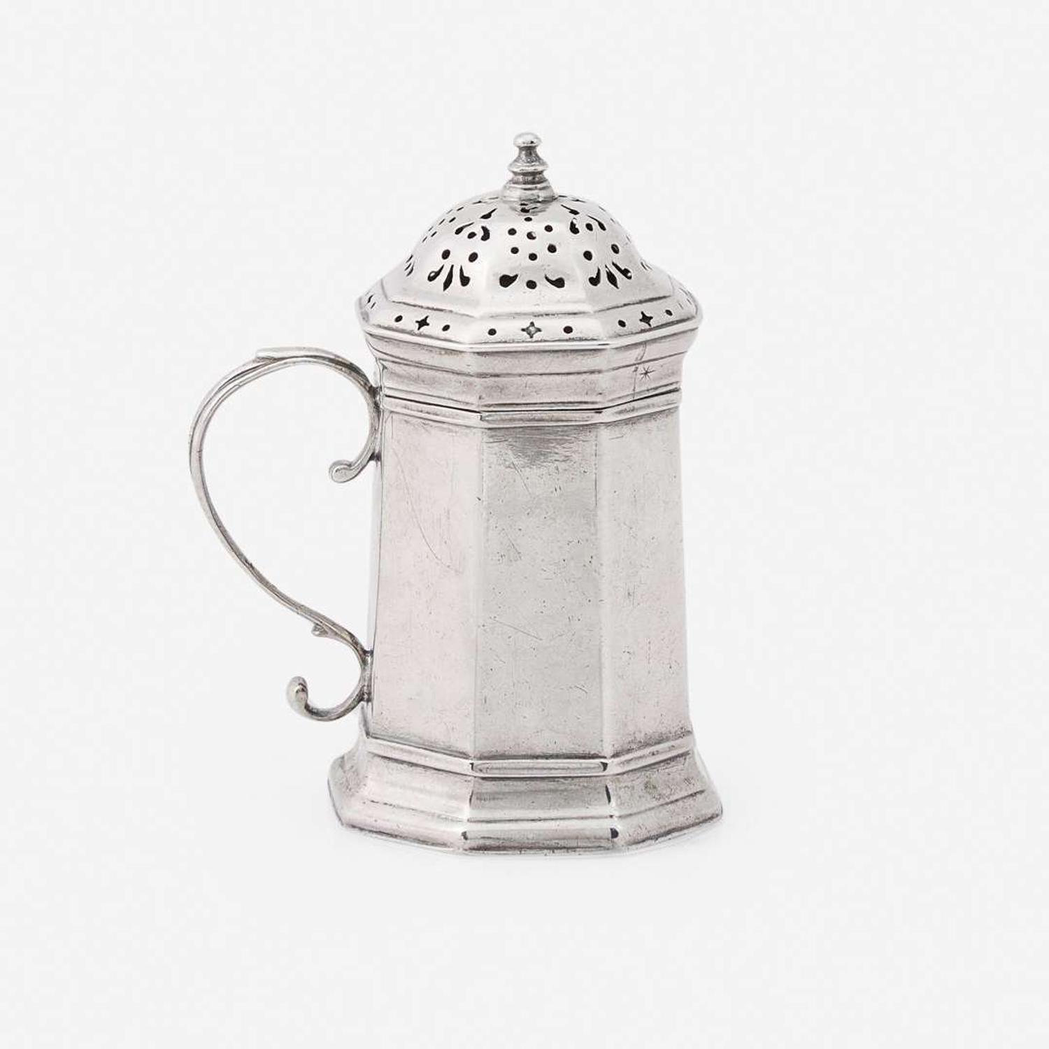 A silver dredger John Burt (1692-1745), Boston, MA, circa 1720