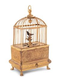A French Gilt Metal Singing Bird Automaton