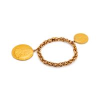 YELLOW GOLD AND COIN BRACELET