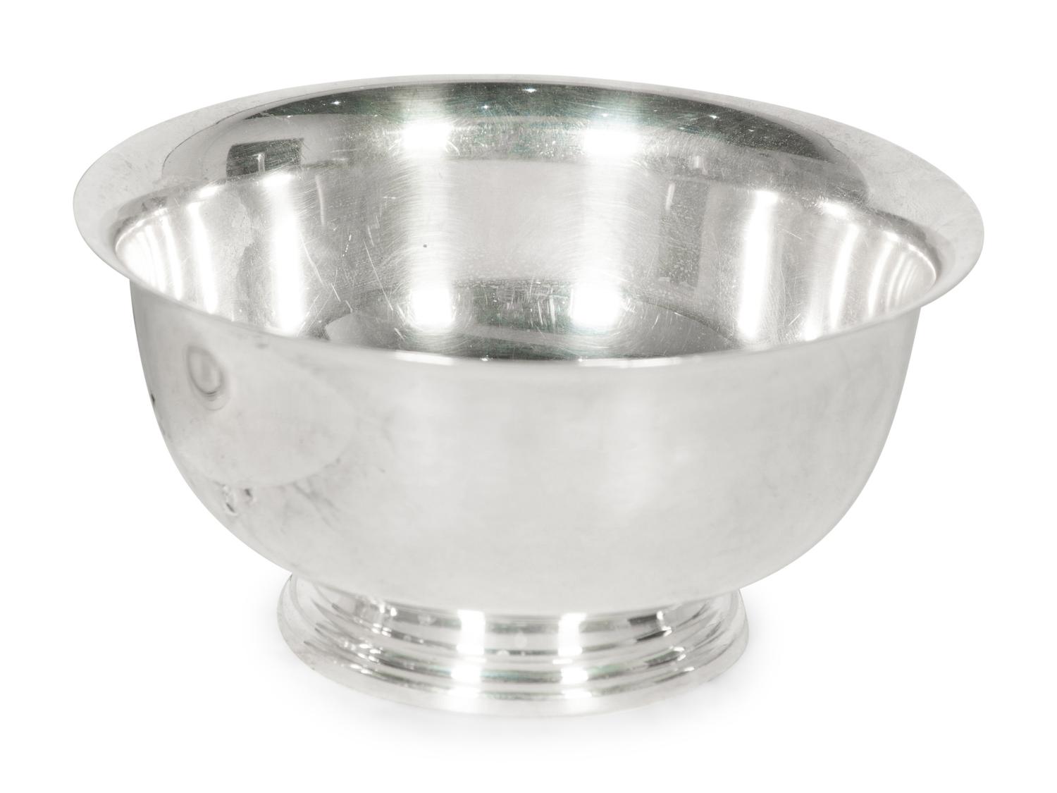A Tiffany & Co. Silver Revere Bowl and an International Silver Co. Revere Bowl