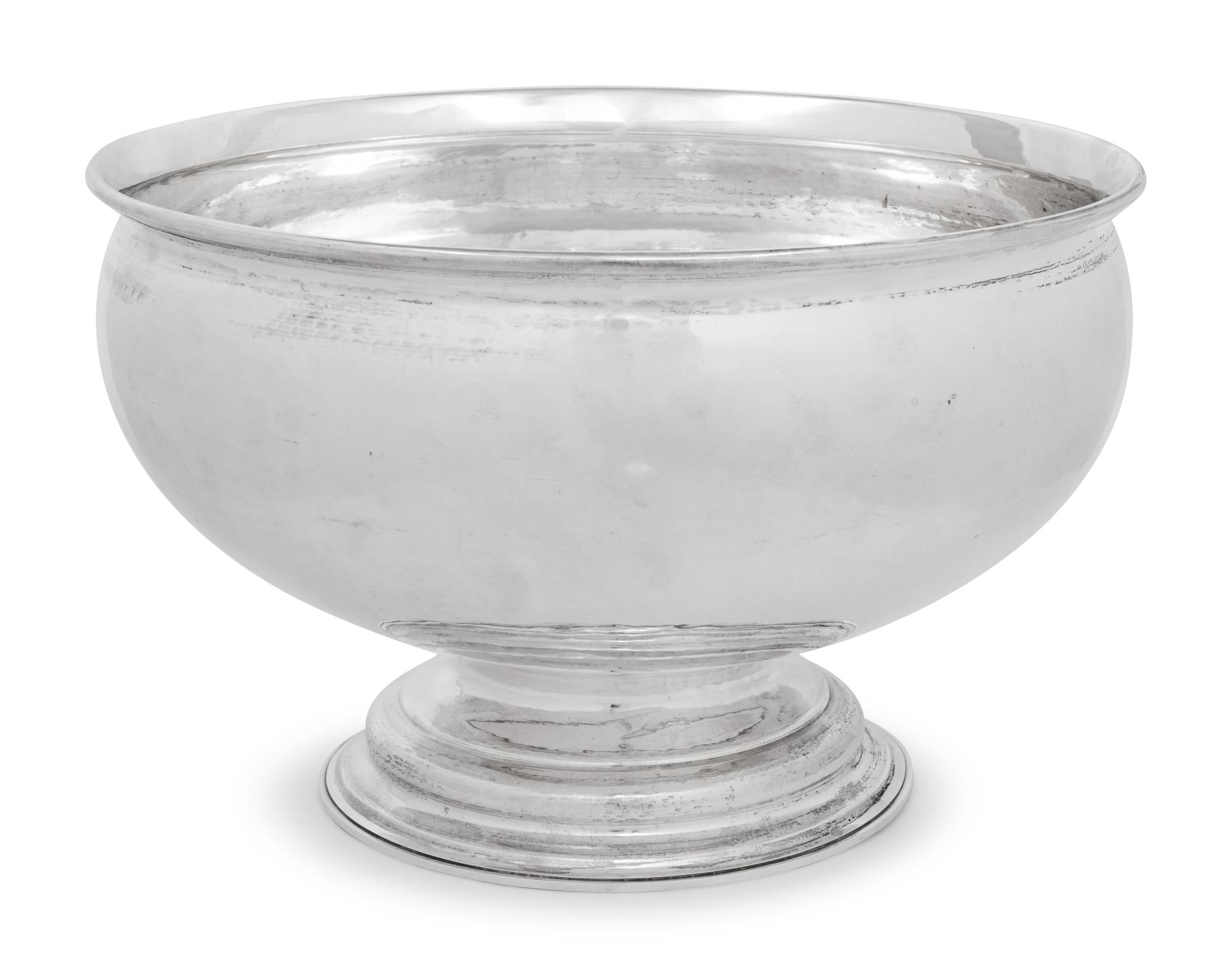 A Buccellati Silver Punch Bowl