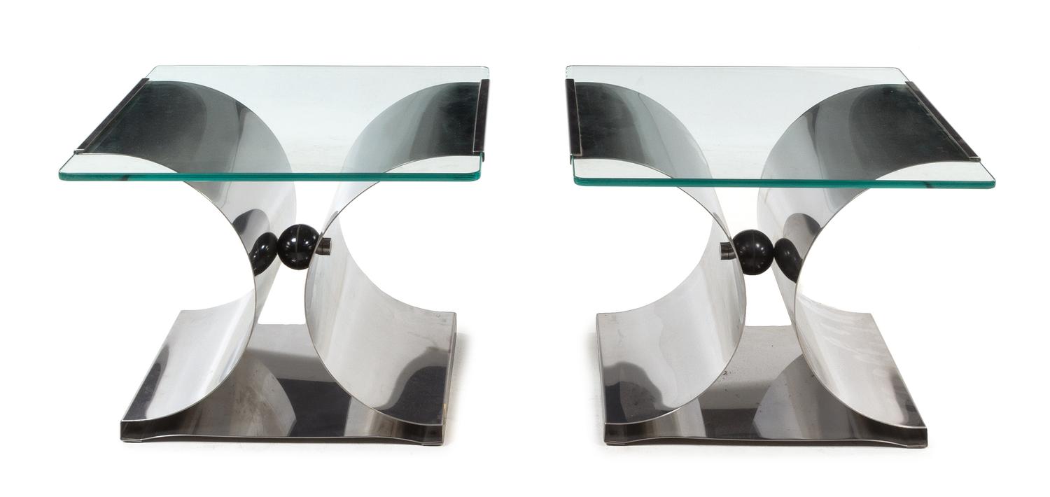 Francois Monnet, KAPPA, c.1970, a pair of side tables