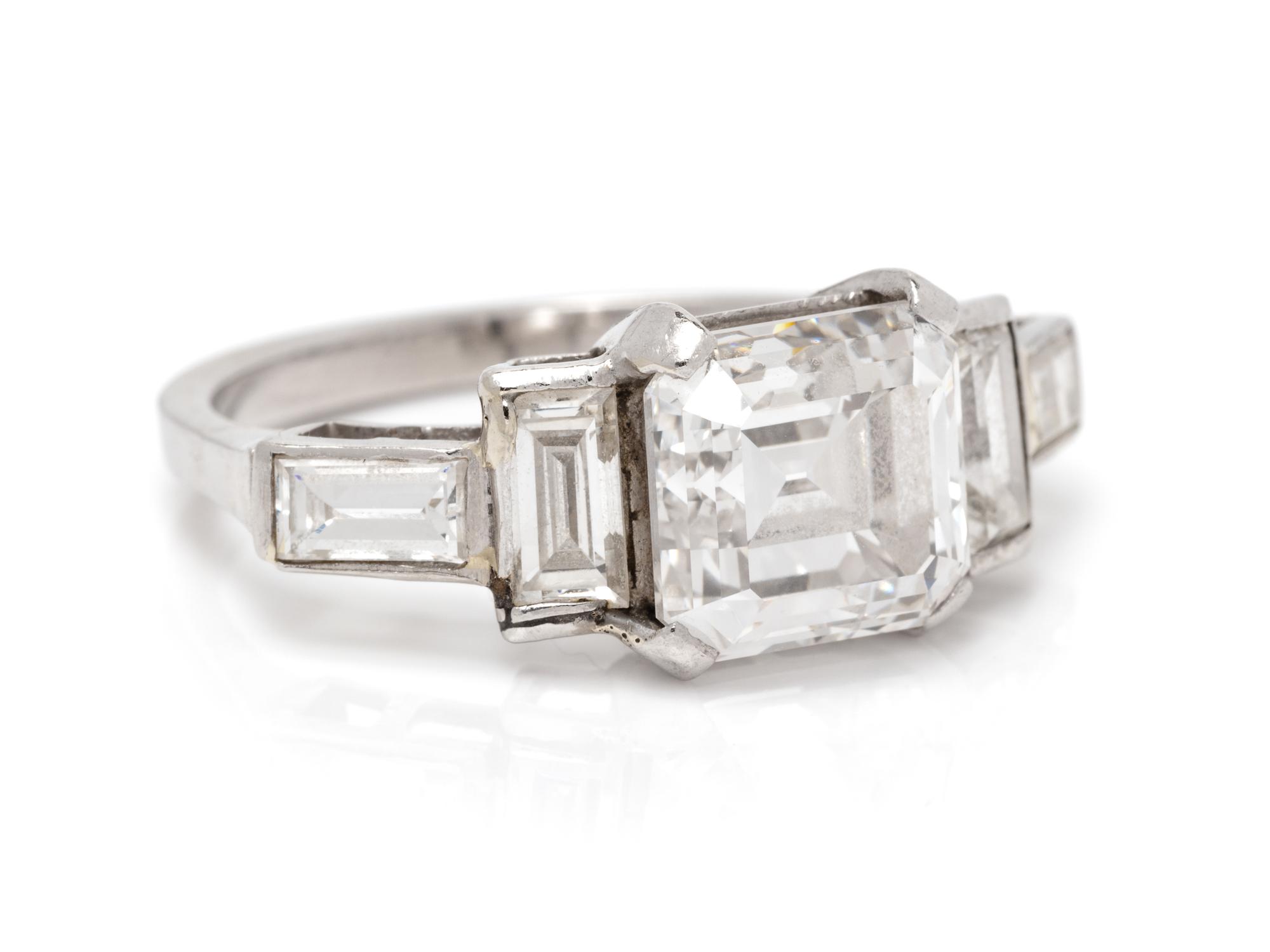 A Platinum and Diamond Ring,