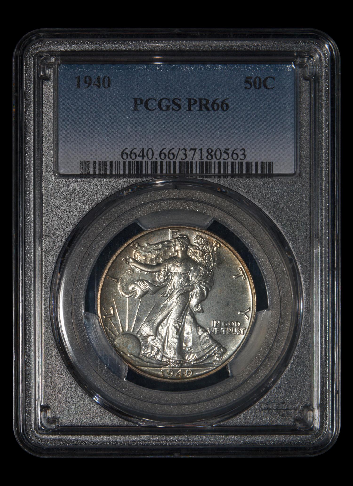 A 1944 Walking Liberty 50c Proof (PCGS PR66)