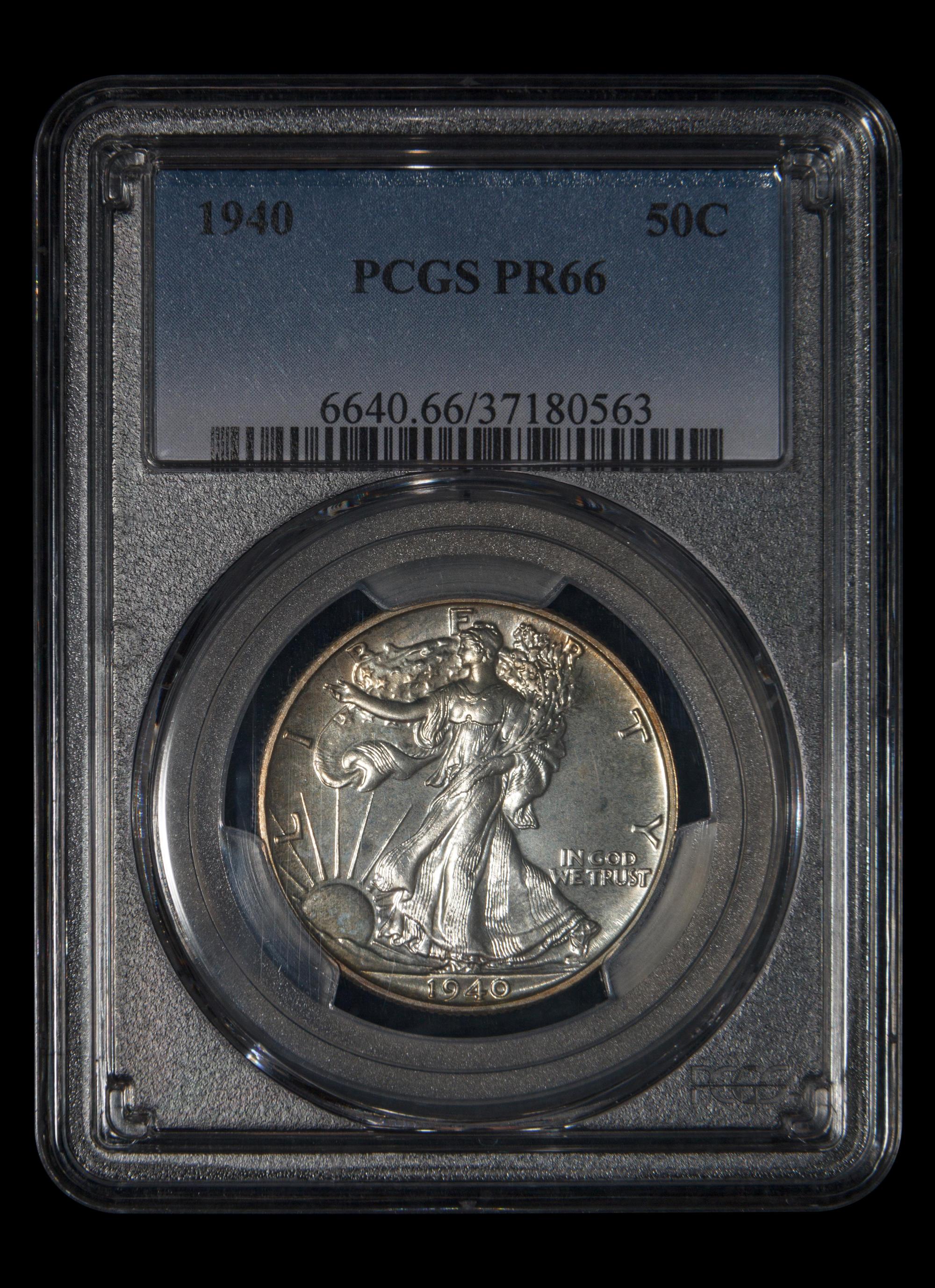 A 1944 Walking Liberty 50c Proof (PCGS PR66)