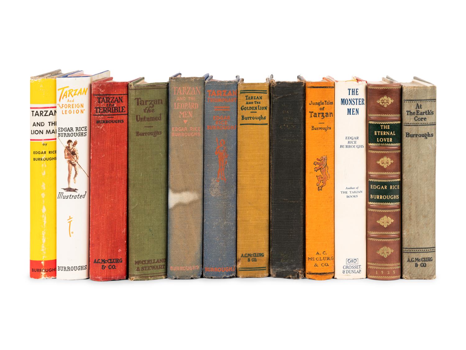 BURROUGHS, Edgar Rice (1875-1950). A group of 12 works, including: