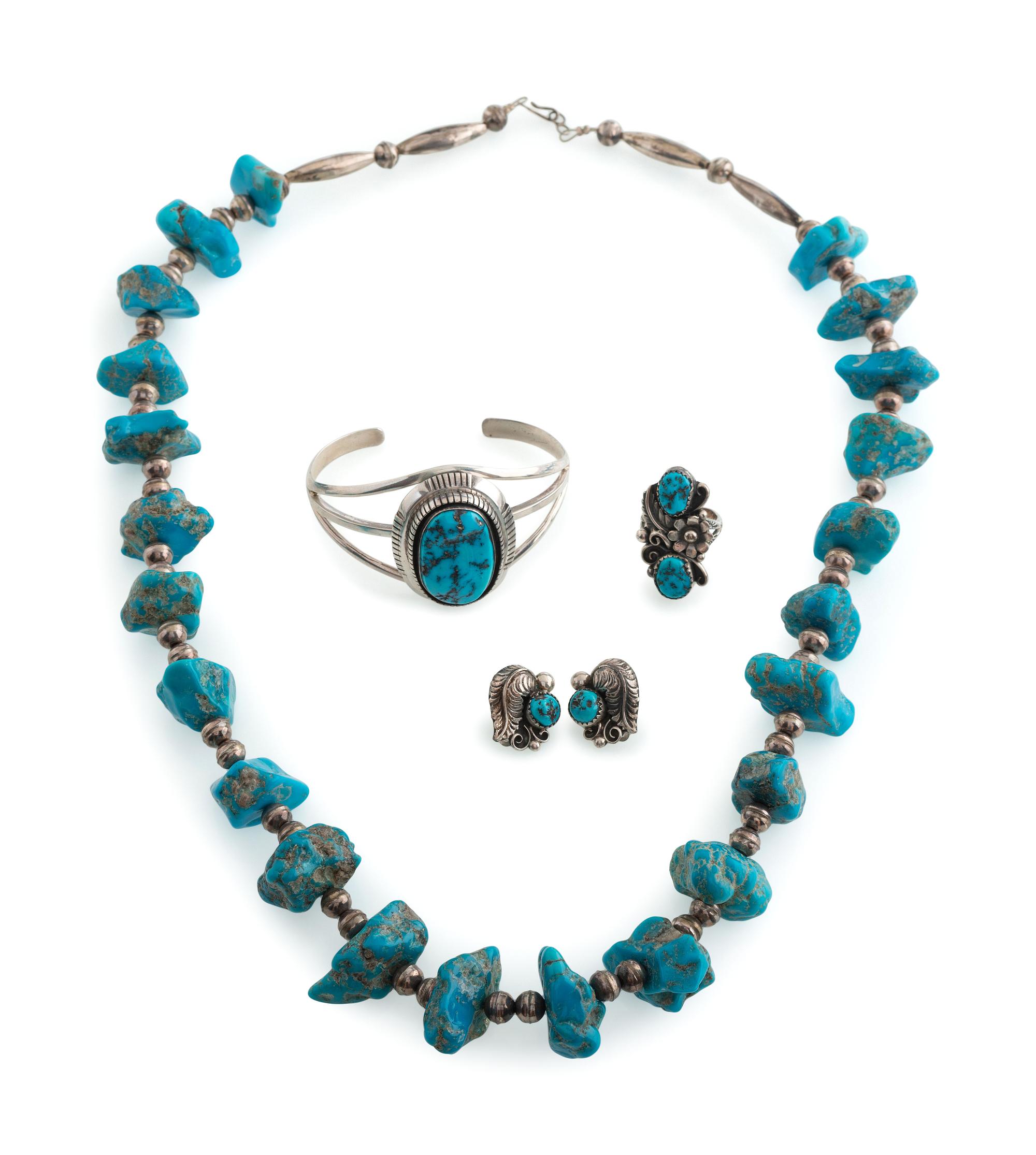 Navajo and Southwestern-style Silver and Turquoise Jewelry