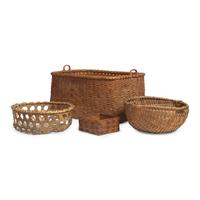 A Group of Four Assorted Woven Splint Baskets