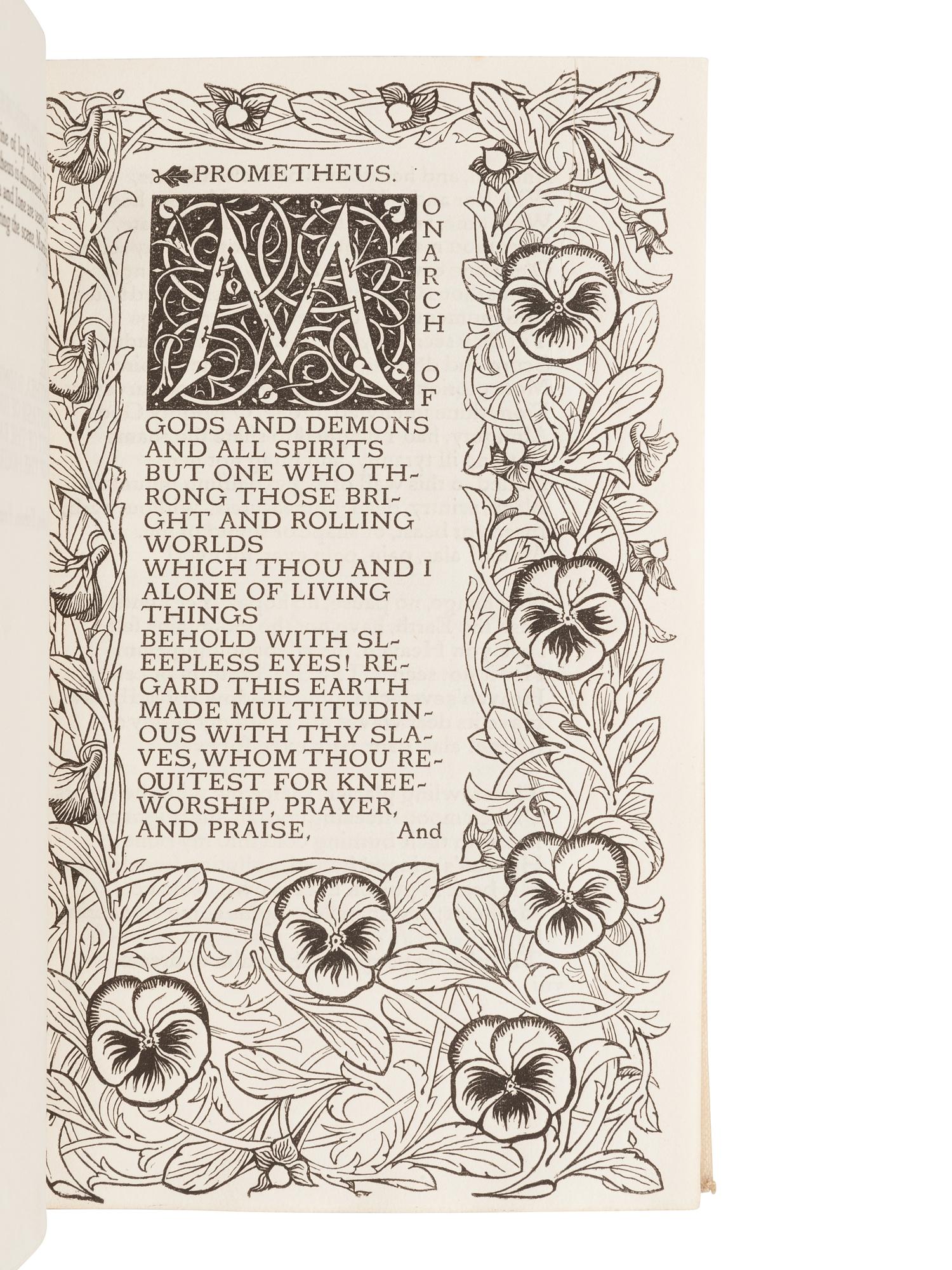 SHELLEY, Percy Bysshe (1792-1822). The Poems . London: The Vale Press, 1901.