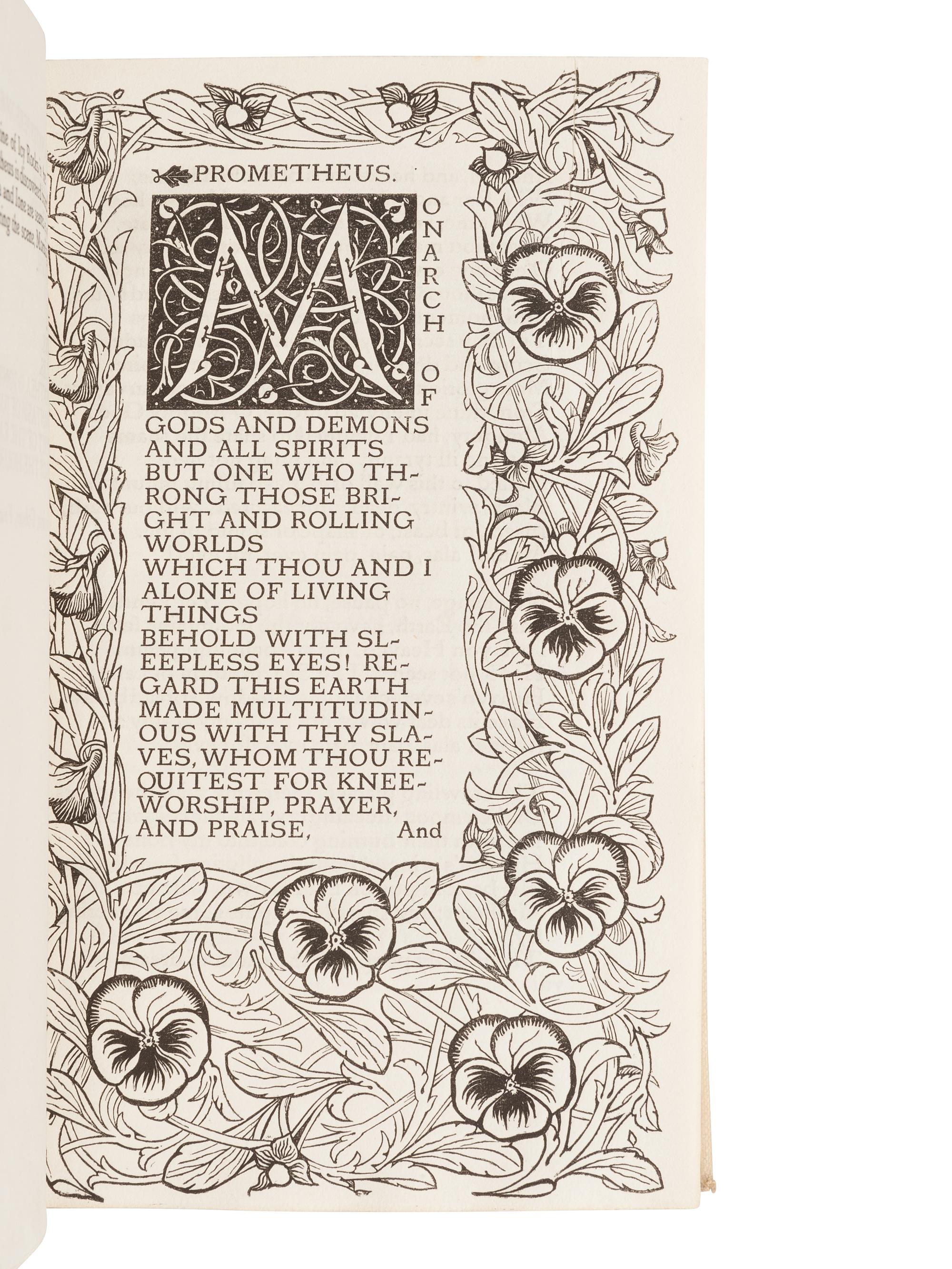 SHELLEY, Percy Bysshe (1792-1822). The Poems . London: The Vale Press, 1901.