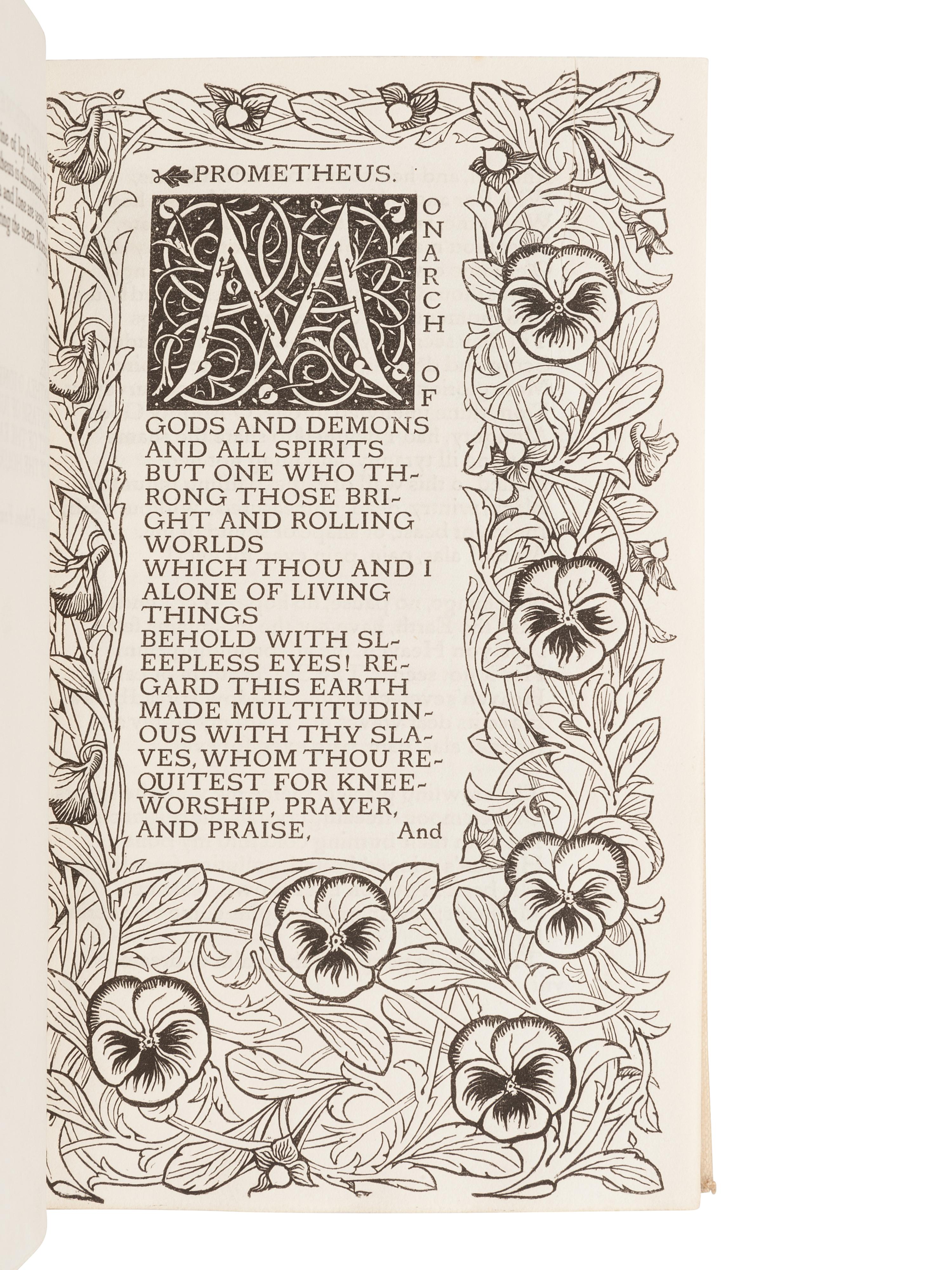 SHELLEY, Percy Bysshe (1792-1822). The Poems . London: The Vale Press, 1901.