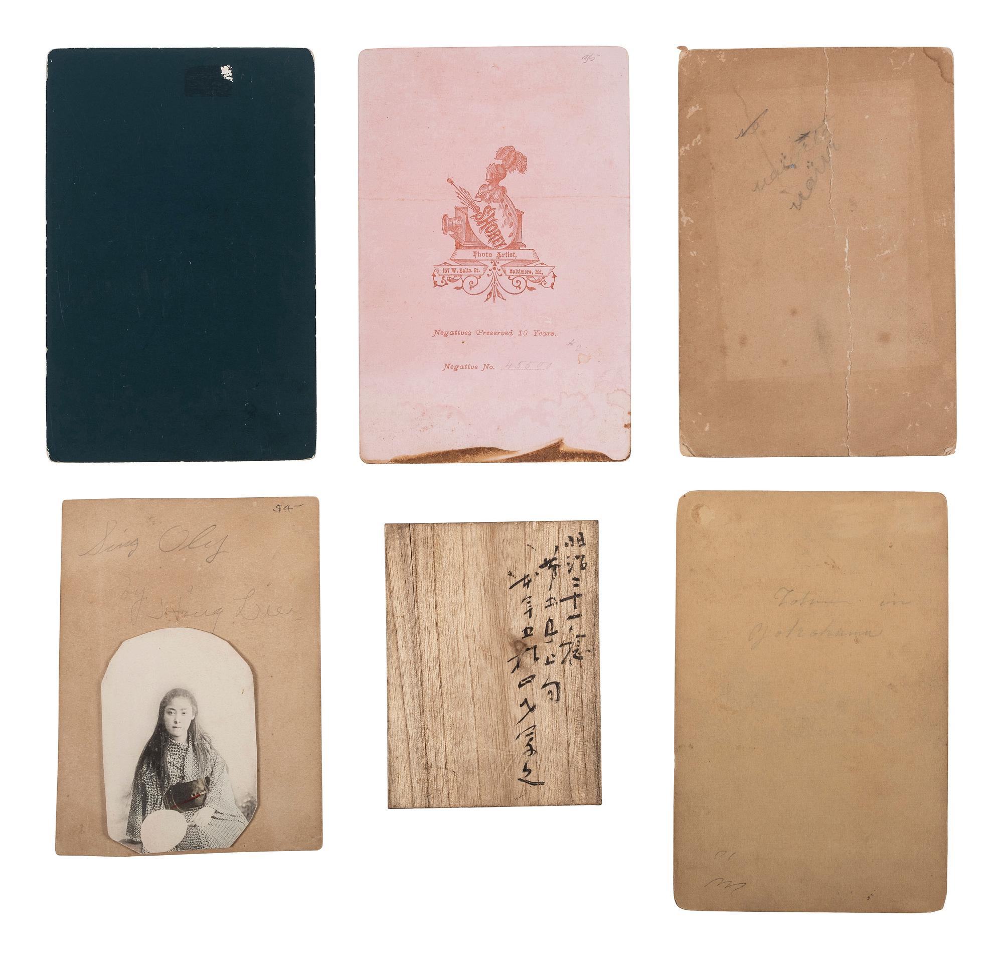 [EARLY PHOTOGRAPHY]. A group of photographic portraits of East and South Asian subjects.
