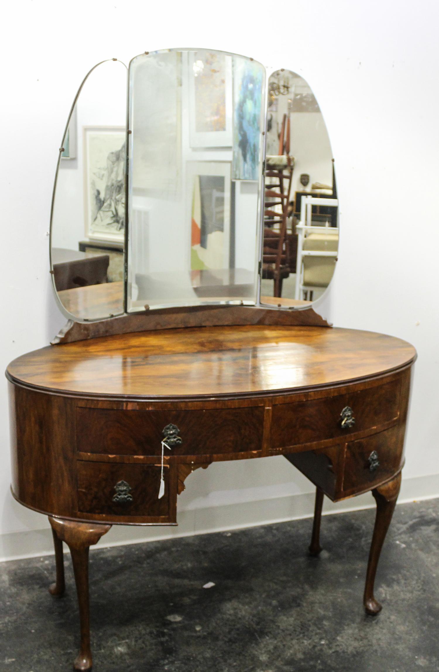 A Vanity with Mirror. Height 31 inches.