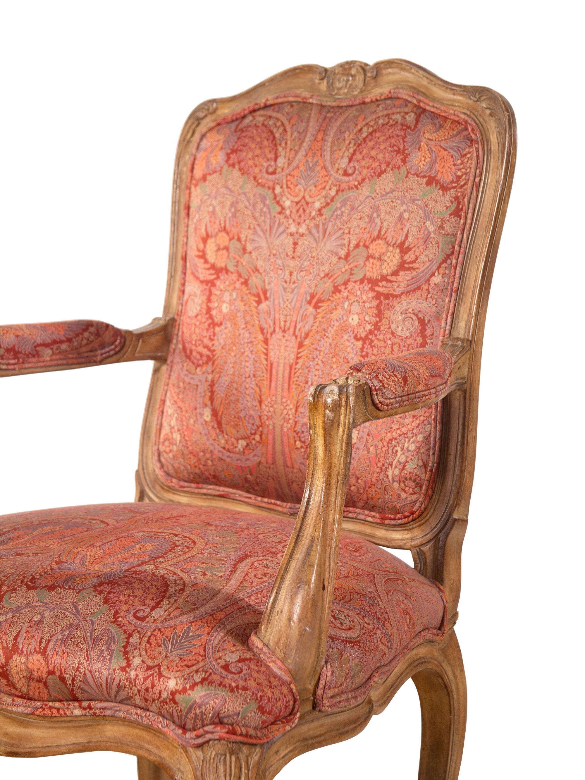A Pair of Louis XV Style Fauteuils