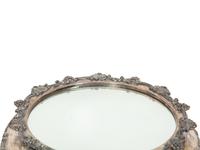 A Silver-Plate Mirrored Table Plateau