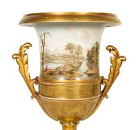 A Large English Porcelain Topographical Urn