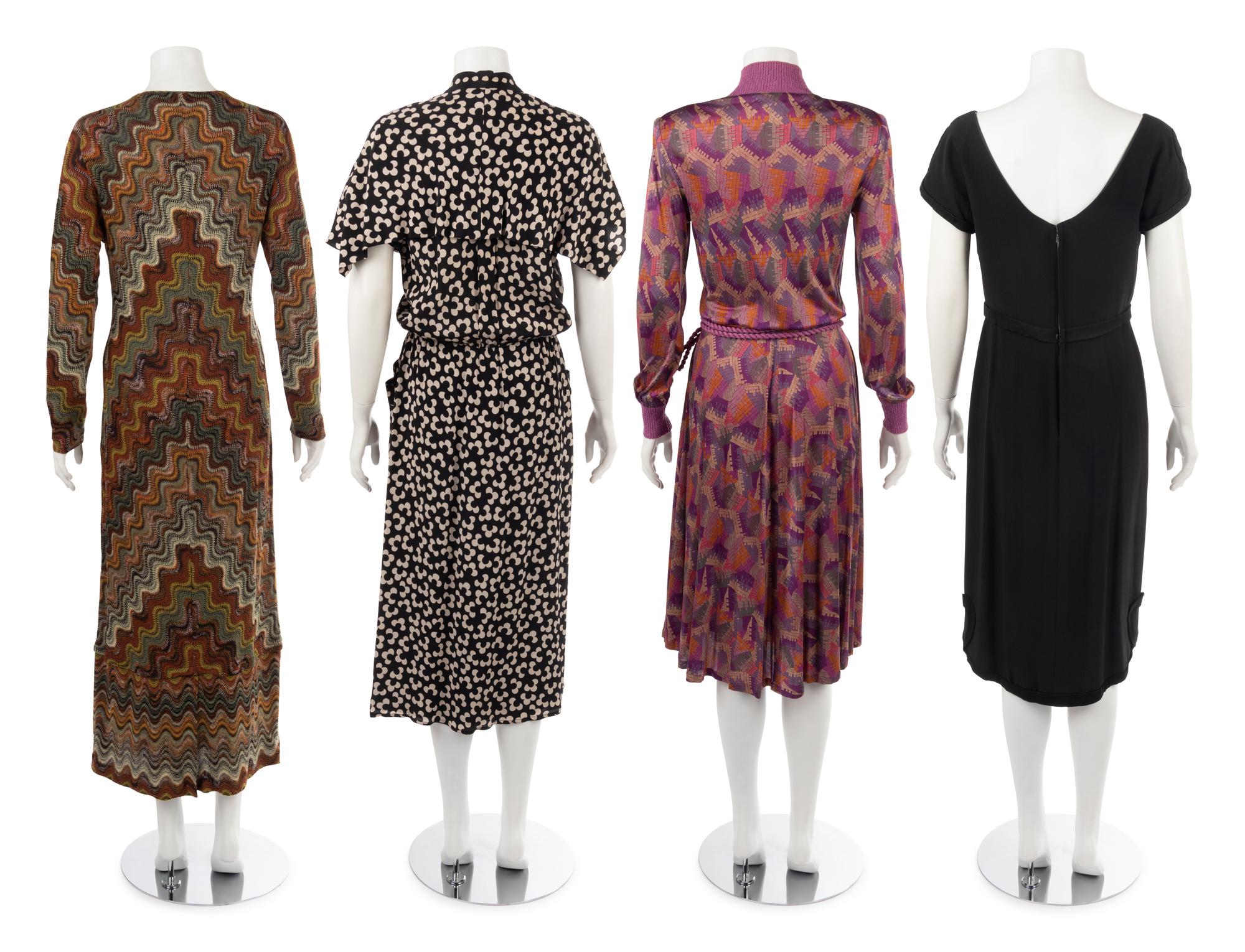Four Vintage Dresses: One Chloé, One Irene, Two Missoni, 1950s-1980s