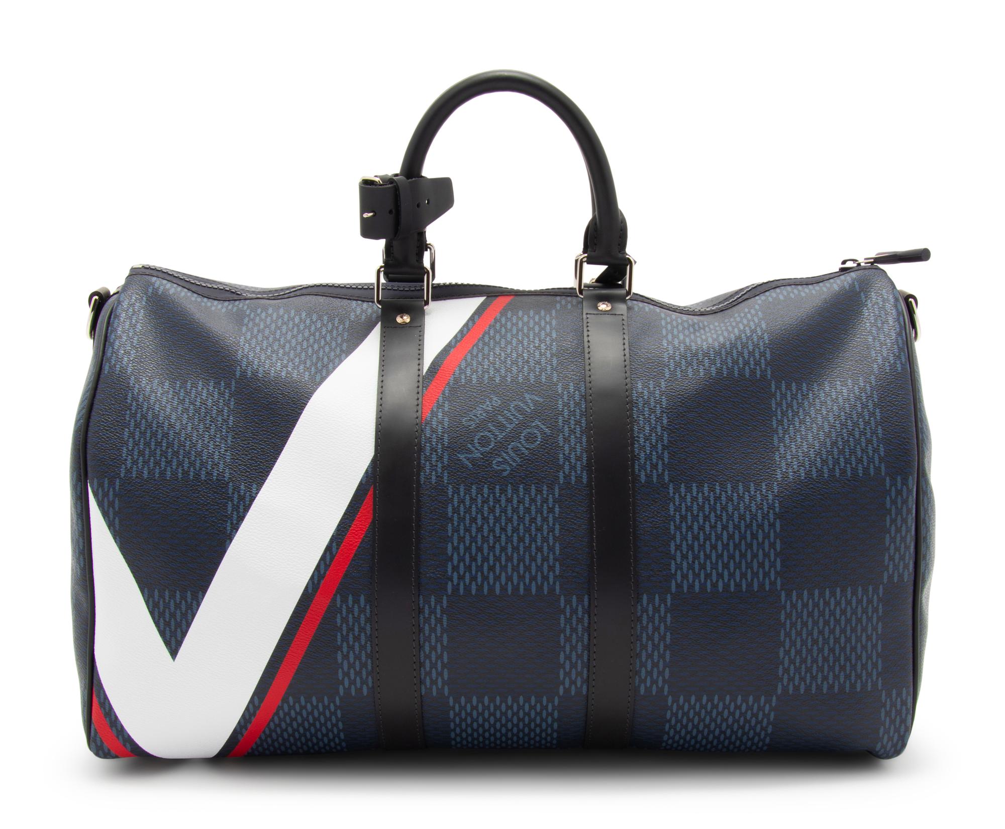 Louis Vuitton Keepall Bandoulière 45 in Latitude Damier Cobalt, America's Cup, 2017