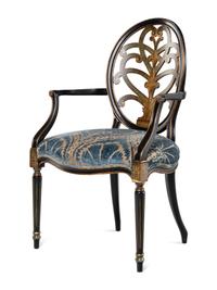 A Set of Eight Galimberti Lino Italian Painted Dining Chairs