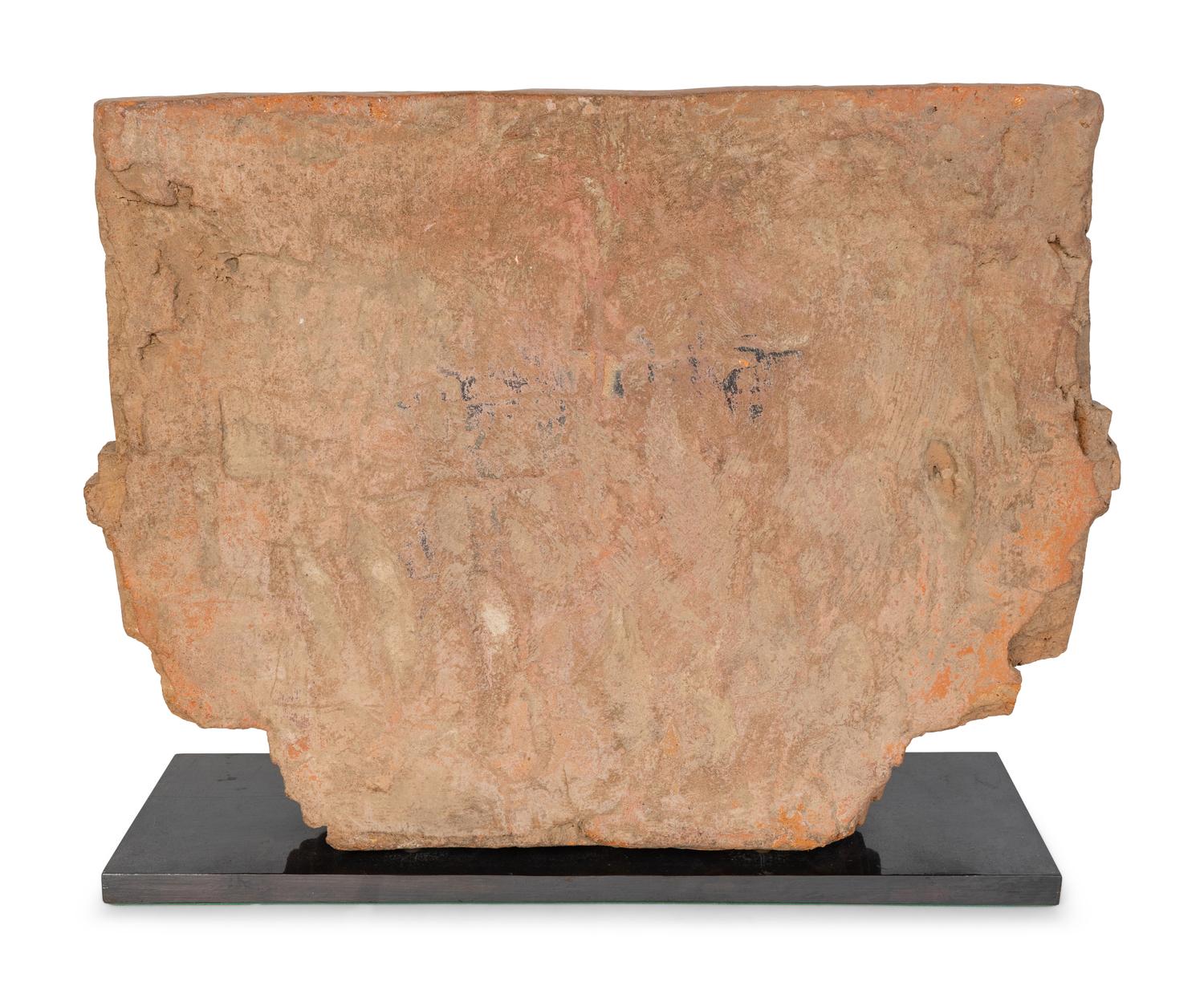 A Javanese Painted Clay Frieze
