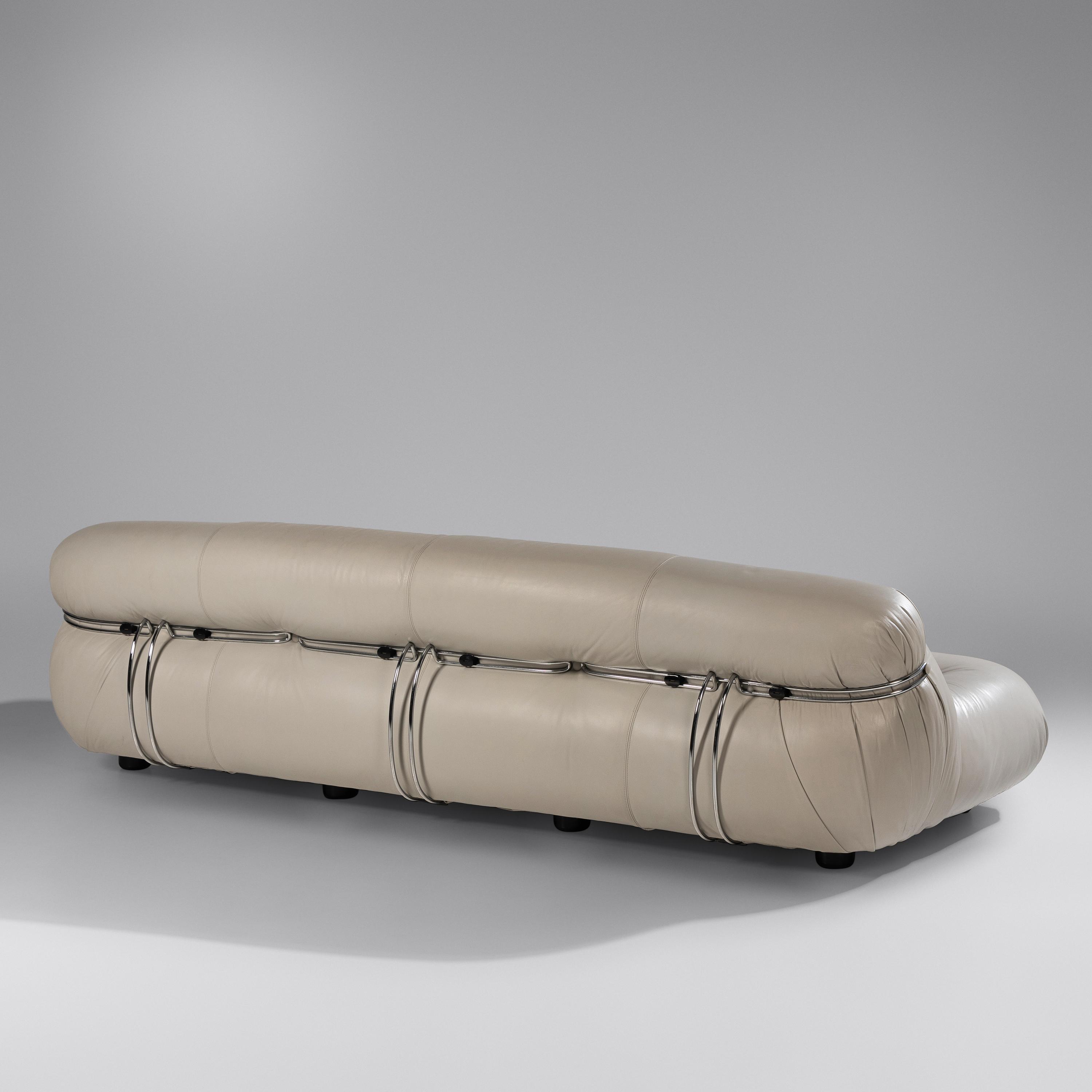 Large Soriana Sofa and Ottoman Cassina, Italy 1970