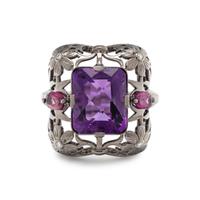 AMETHYST AND DIAMOND RING