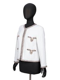 Chanel, White Tweed Cardigan Jacket