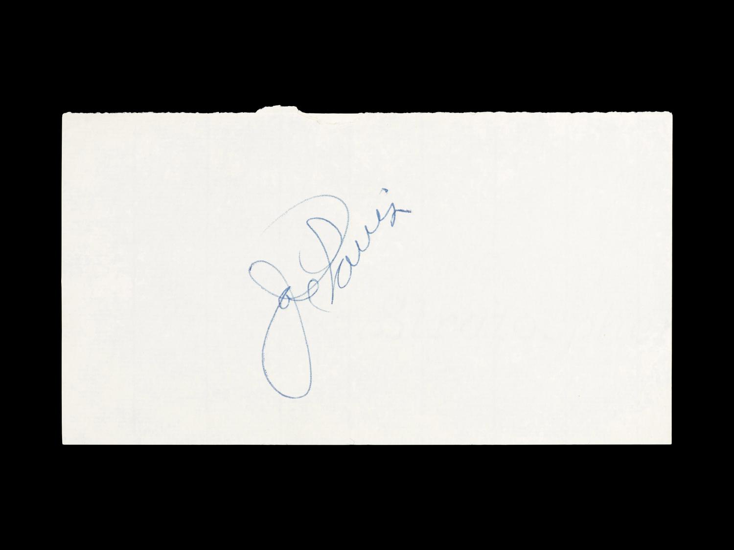 A Heavyweight Boxing Champion Joe Louis Signed Autograph,