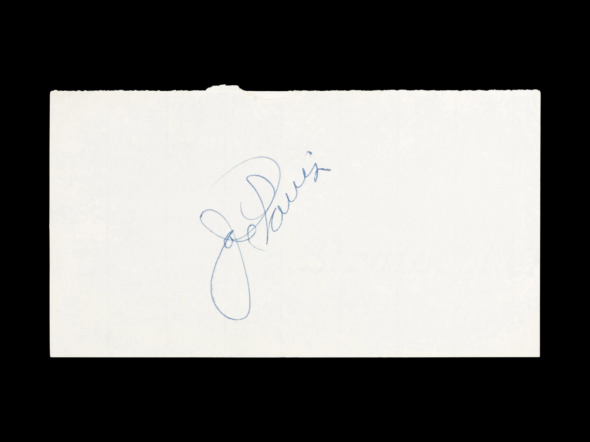 A Heavyweight Boxing Champion Joe Louis Signed Autograph,