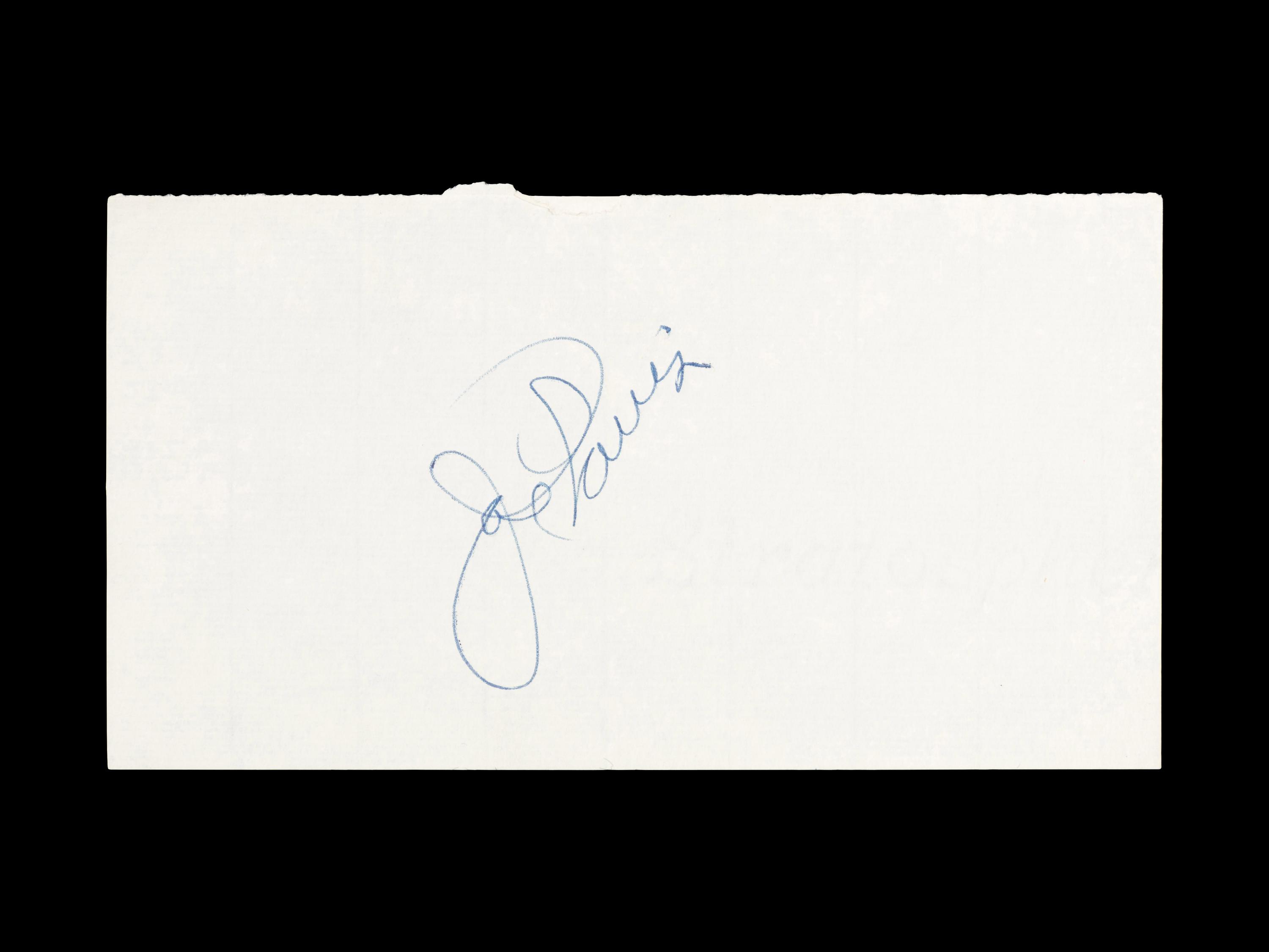 A Heavyweight Boxing Champion Joe Louis Signed Autograph,