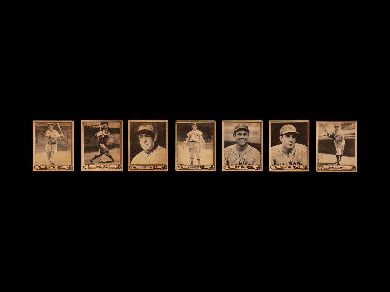 A Collection of 1939 and 1940 Play Ball Baseball Cards Including Jimmie Foxx and Multiple Hall of Famers