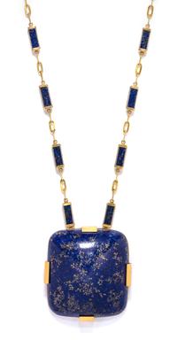 A Collection of Yellow Gold and Lapis Lazuli Jewelry, 204.50 dwts.
