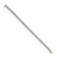Diamond and Platinum Line Bracelet