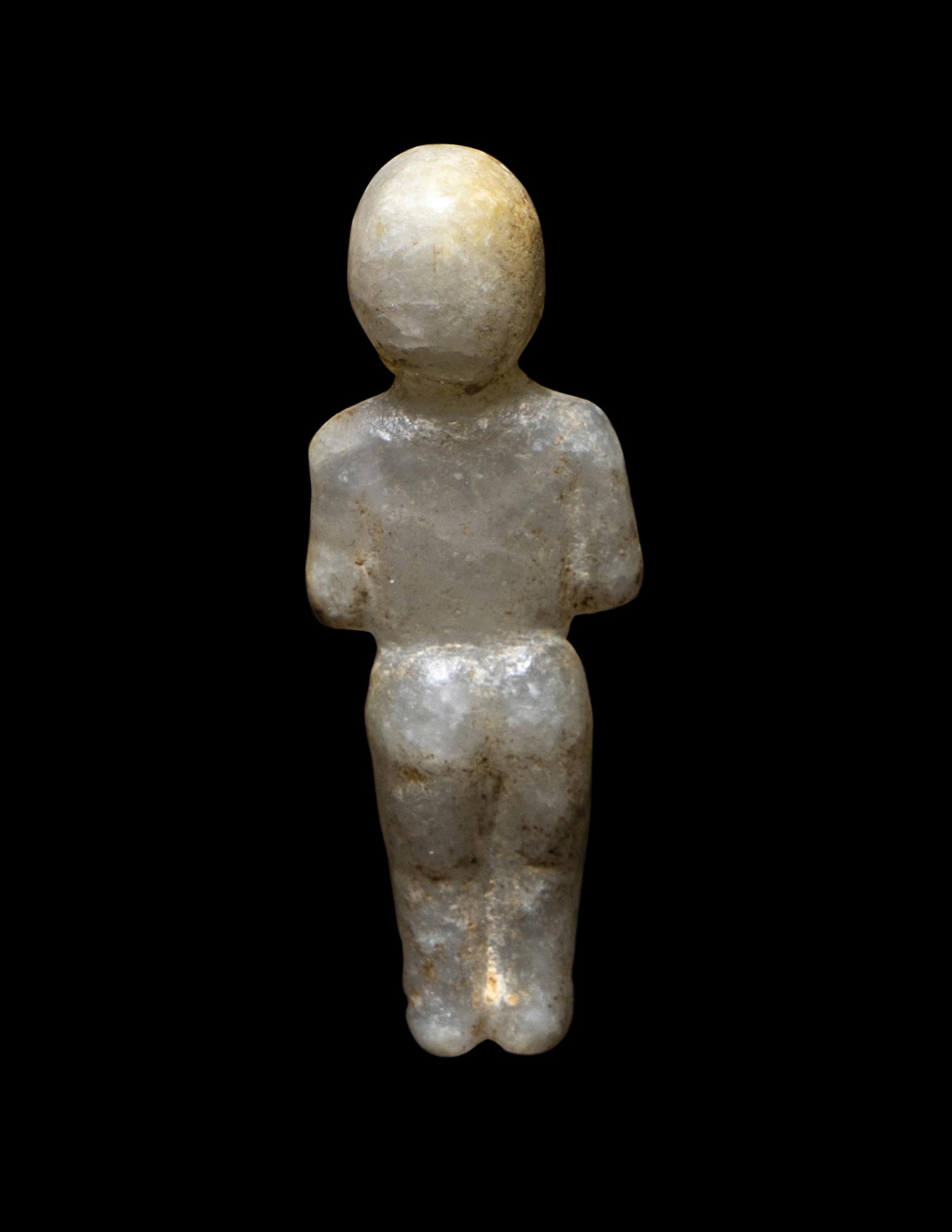 A Sumerian Alabaster Figure of a Male Worshipper