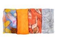 Four Hermès 90cm Silk Chiffon Scarves