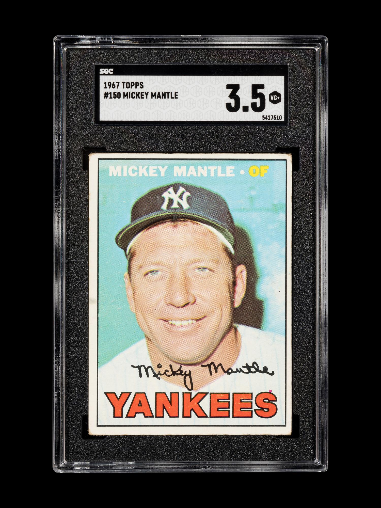 A 1967 Topps Mickey Mantle Baseball Card No. 150 (SGC 3.5 VG+)