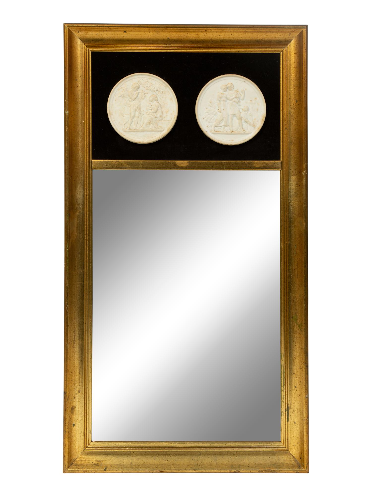 A Neoclassical Style Porcelain Mounted Pier Mirror — 19TH CENTURY