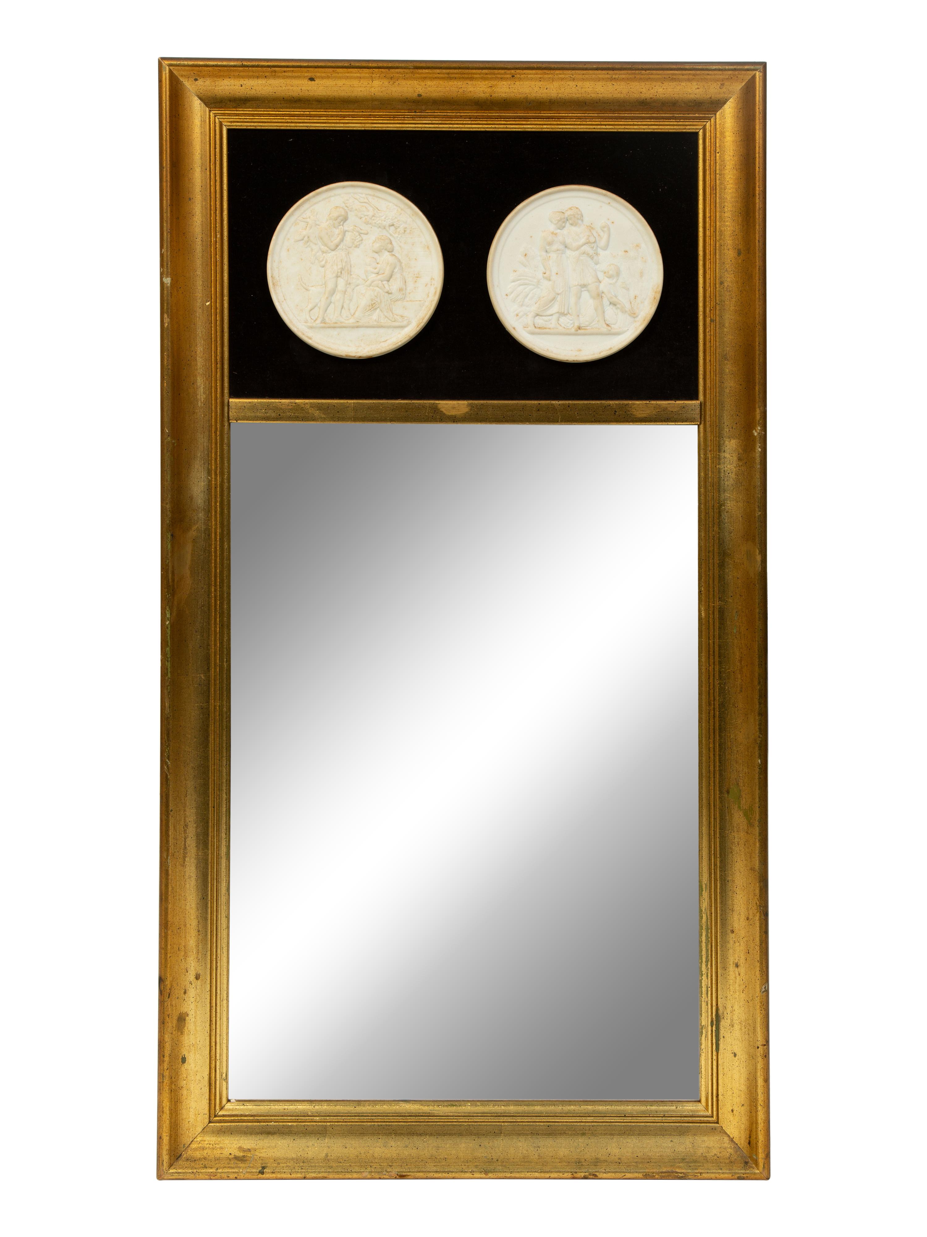 A Neoclassical Style Porcelain Mounted Pier Mirror — 19TH CENTURY