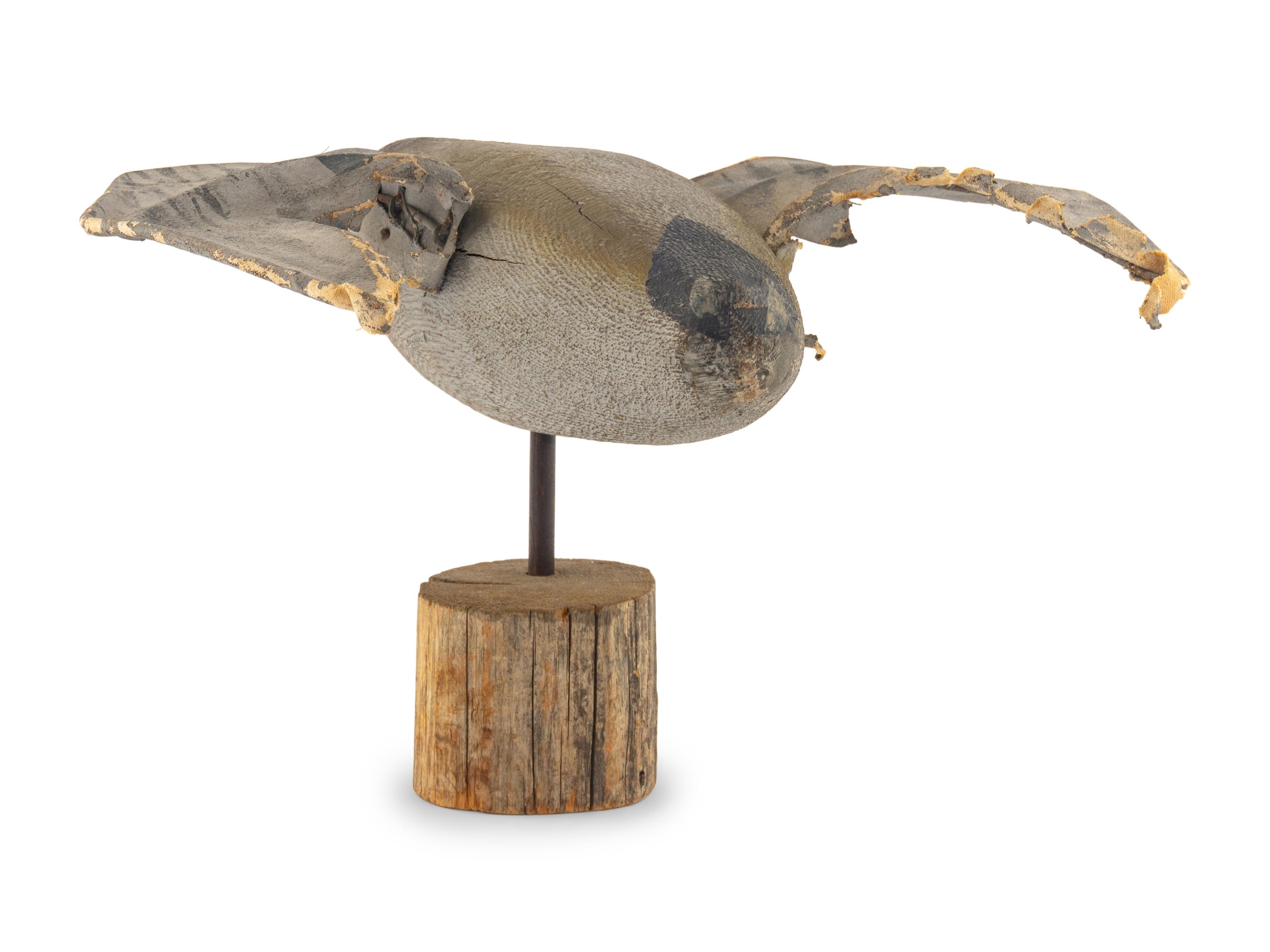 A Carved and Painted Wood Flying Mallard Decoy