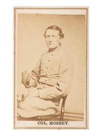 [MOSBY, JOHN S. (1833-1916)]. CDV of Colonel Mosby. Baltimore seller's stamp on verso.