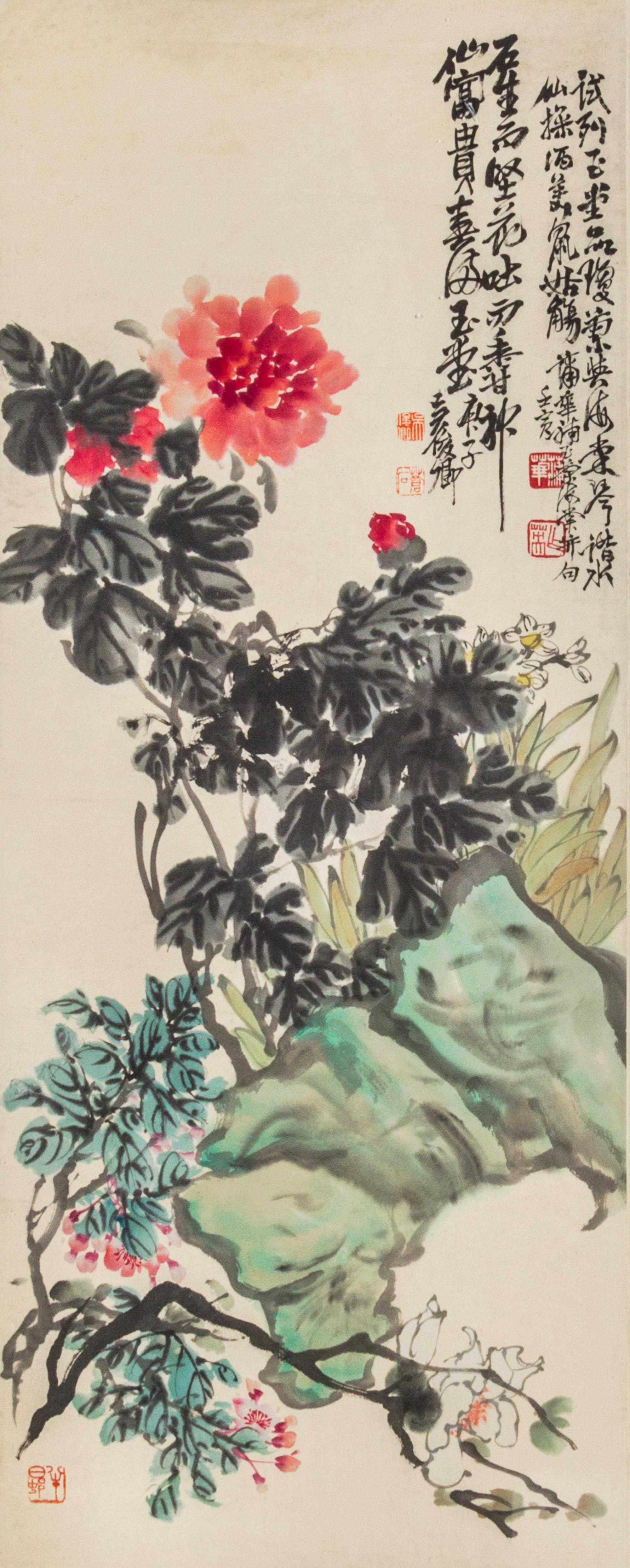 After Wu Changshuo and Pu Hua, (1844-1927, 1832-1911), Flowers