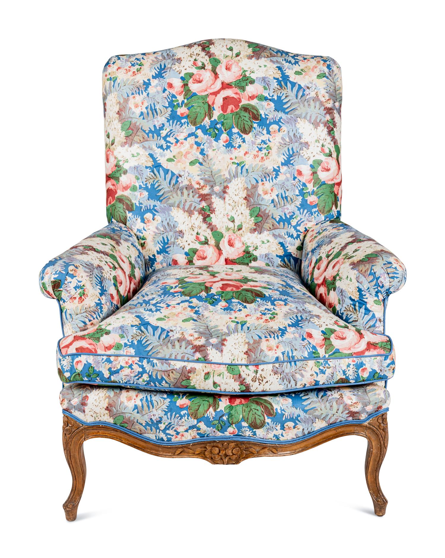 A Louis XV Style Beechwood Bergère