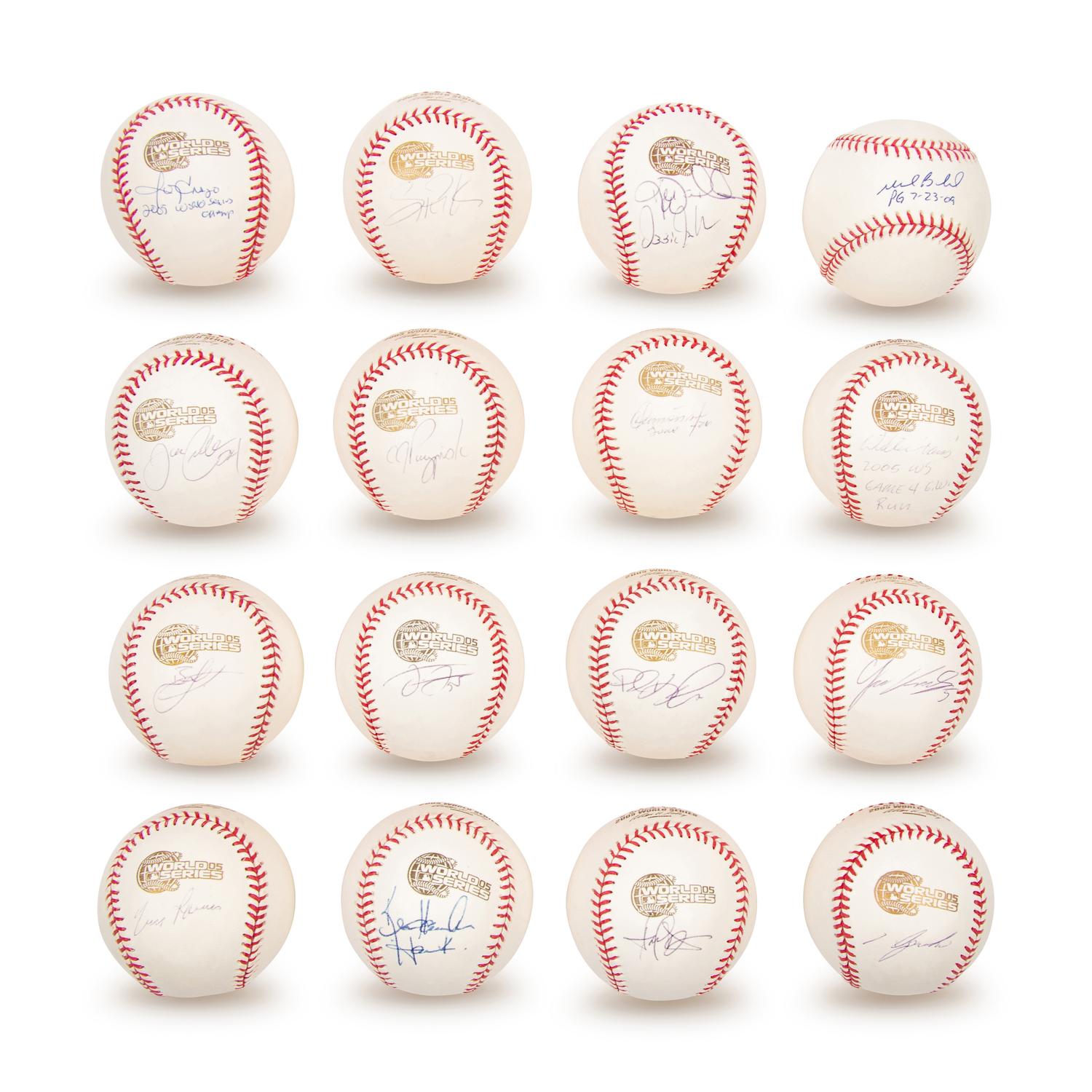 A Collection of 2005 World Series Champion Chicago White Sox Signed Autograph Baseballs