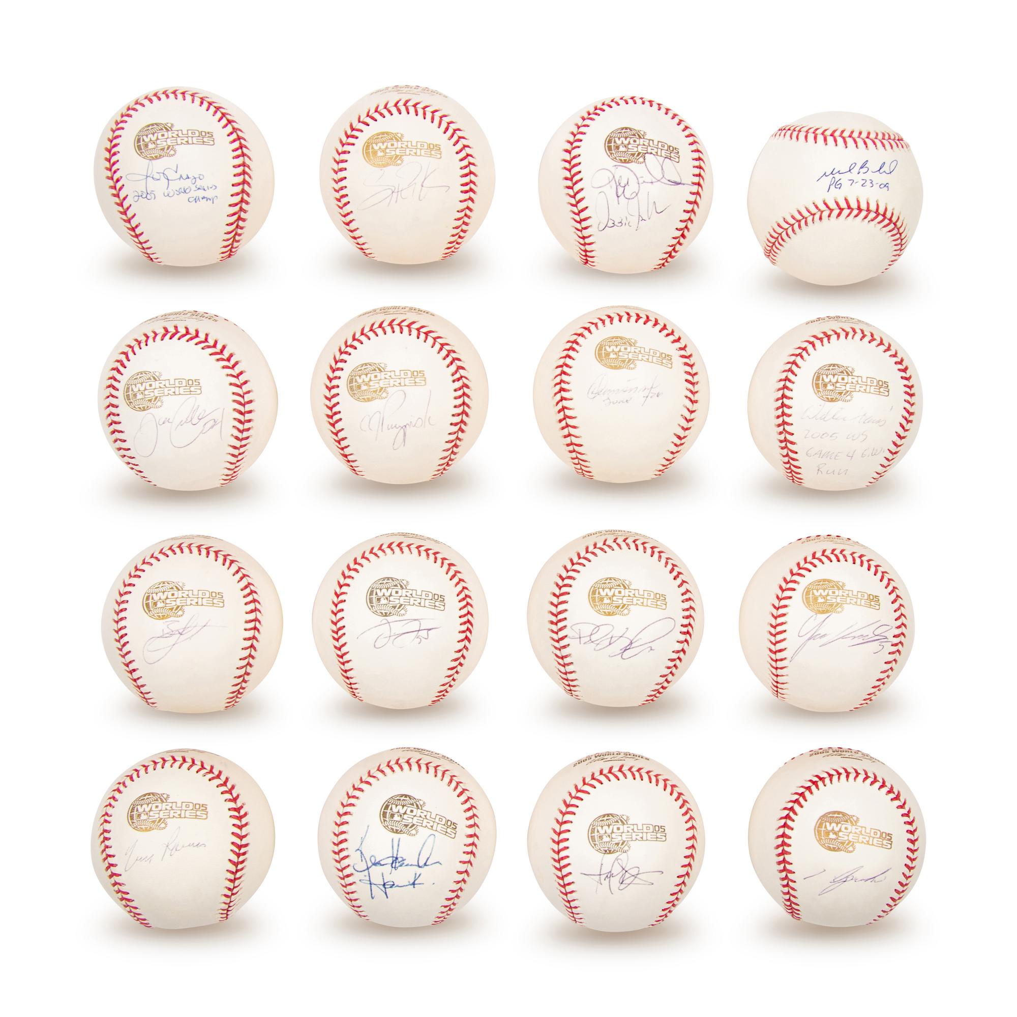 A Collection of 2005 World Series Champion Chicago White Sox Signed Autograph Baseballs