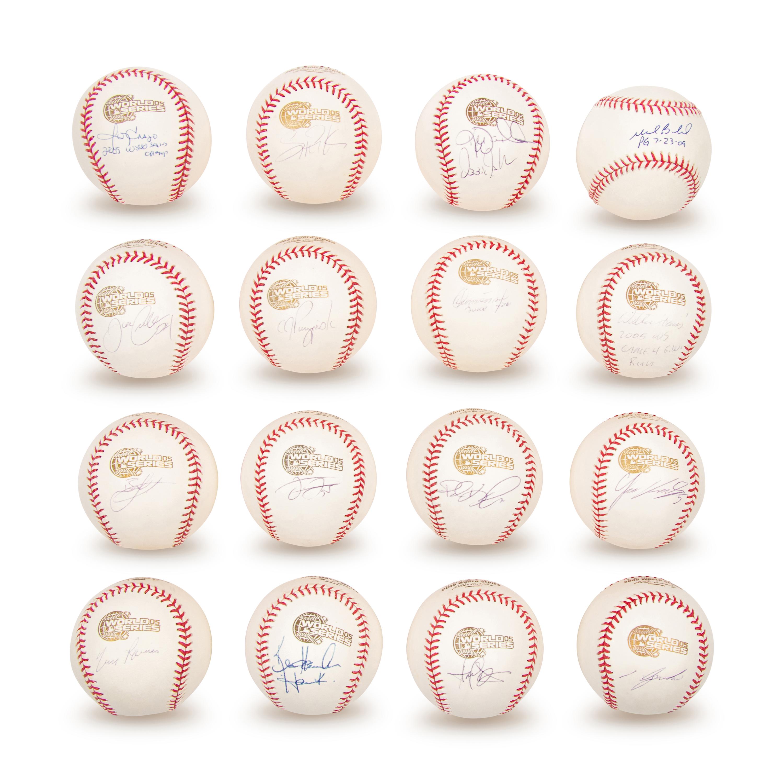 A Collection of 2005 World Series Champion Chicago White Sox Signed Autograph Baseballs
