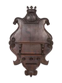 A Pair of Large Continental Cartouche-Form Hunting Lodge Pipe Racks