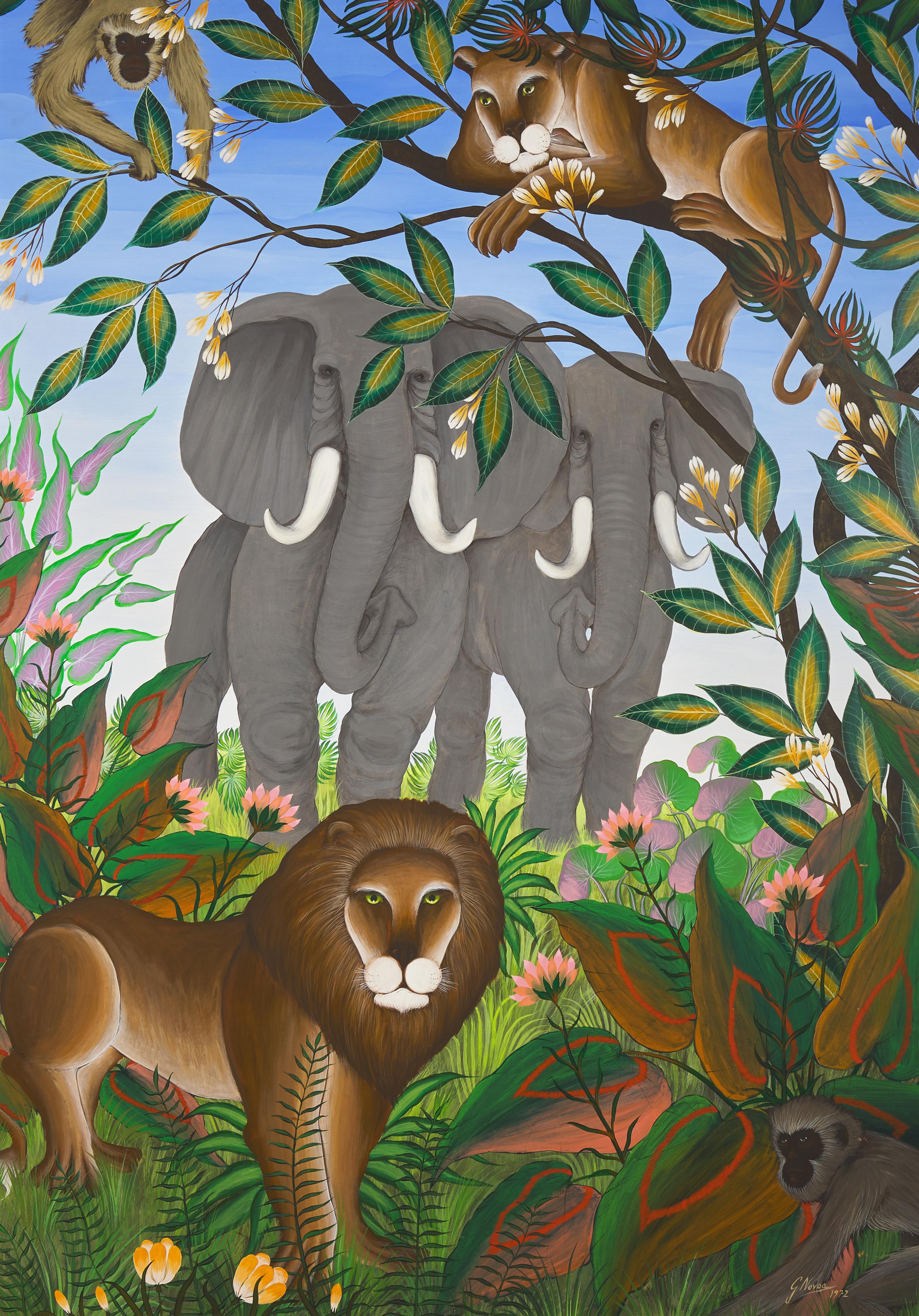 Gustavo Novoa (Chilean, b. 1941) — Jungle Creatures, 1972